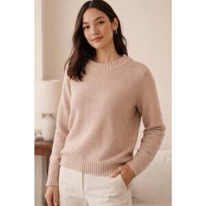 Banana Republic Sweater Womens Medium Beige Crewneck Long Sleeve Classic Cozy